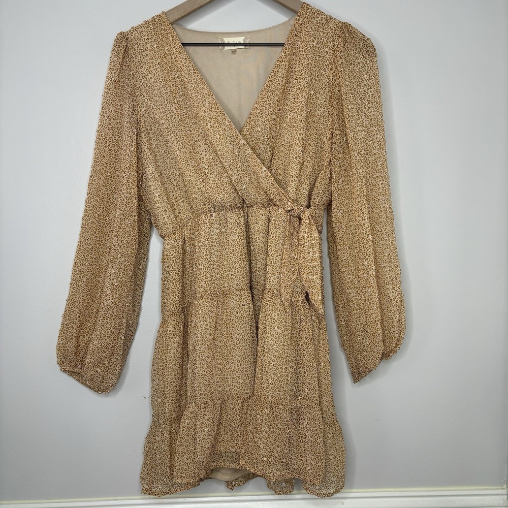 Altar'd State Babydoll Dress Small Ruffle Sheer Tiered Faux Wrap Boho Fairy Y2K